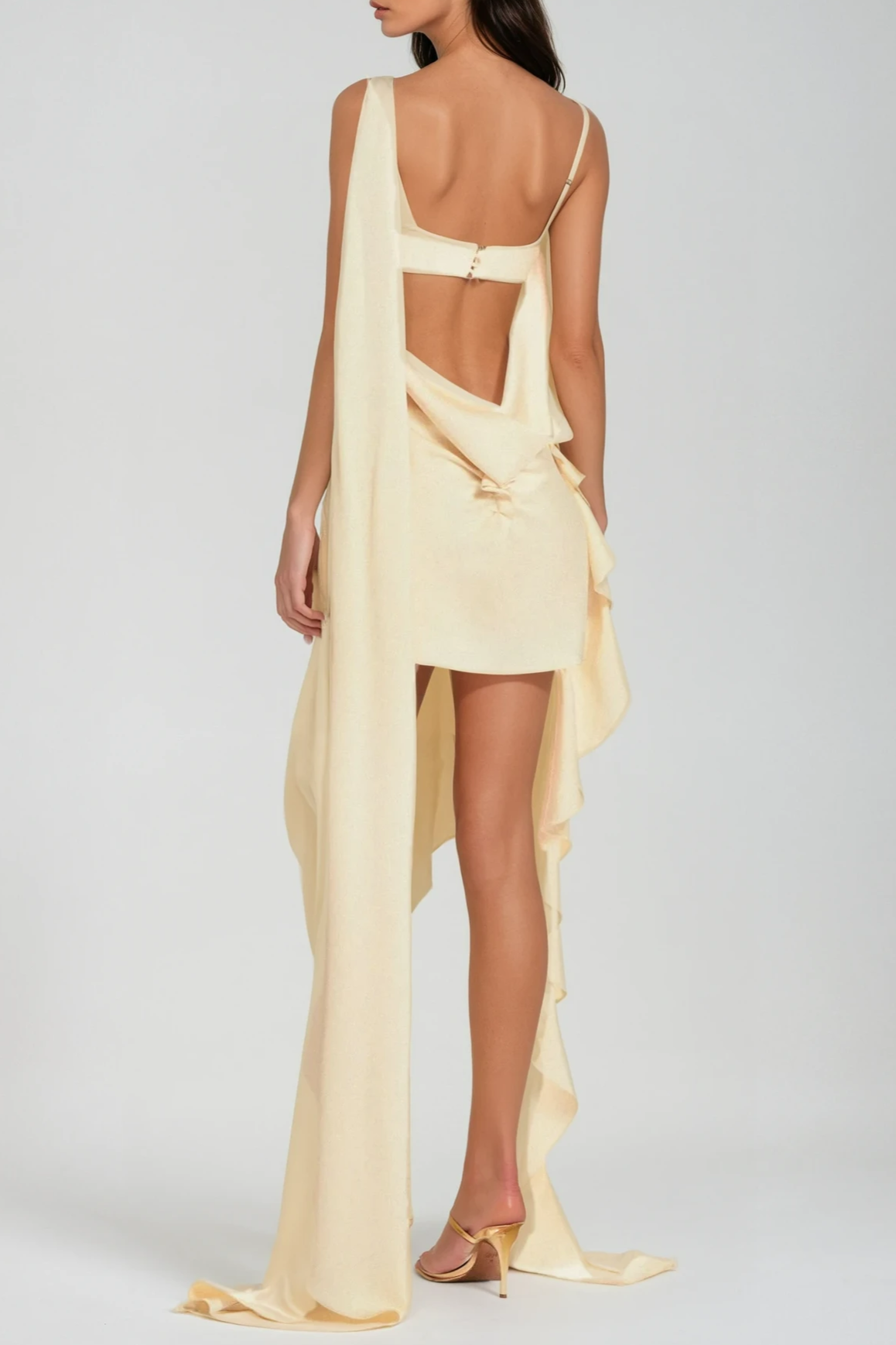Teada Cutout Drape Mini Dress