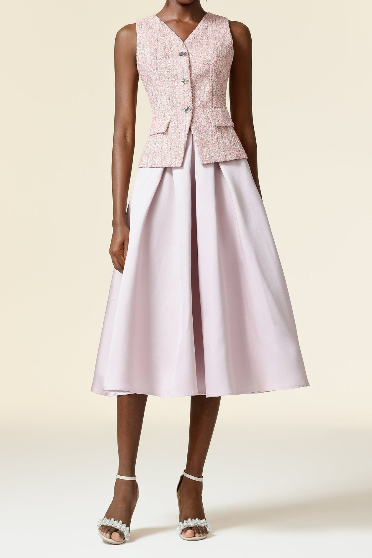 gemma V-Neck Sleeveless Top And Skirt Two-Piece Set