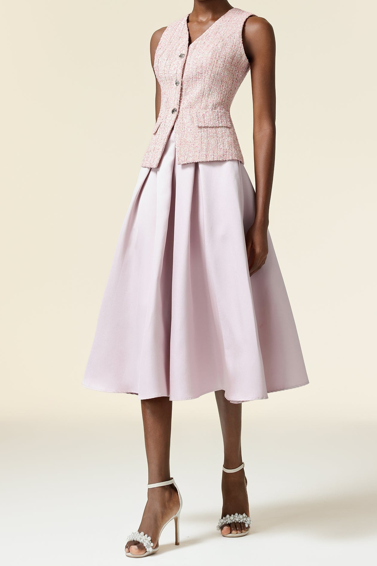 gemma V-Neck Sleeveless Top And Skirt Two-Piece Set