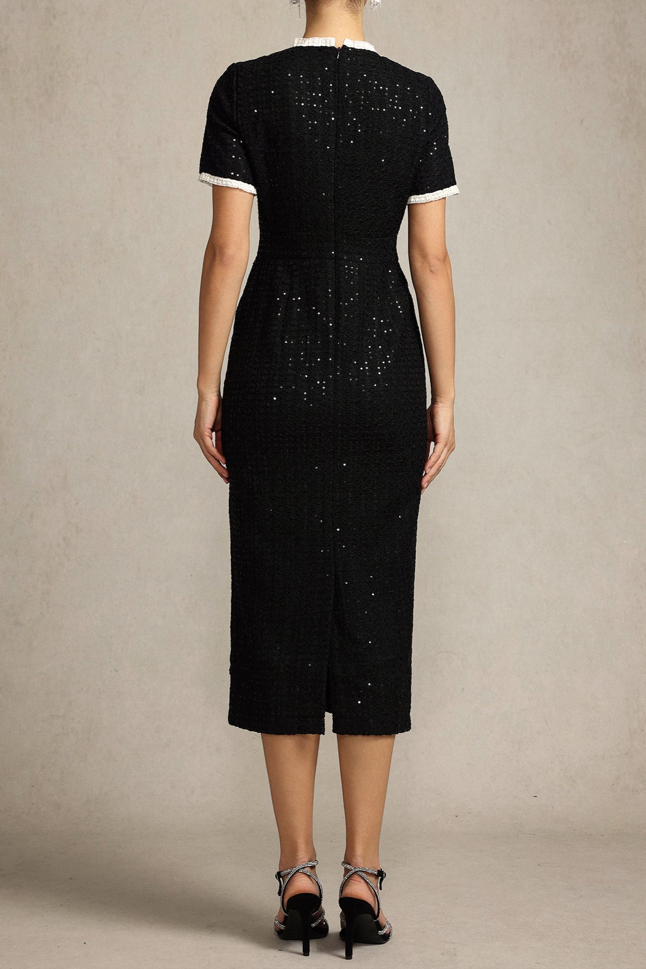 jennifer Round Neck Short Sleeves Midii Dress