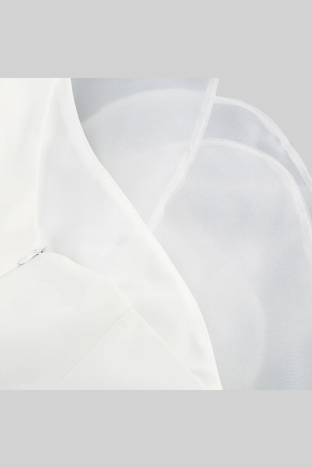 bonnie 3D Voluminous Organza Floral Mini Dress - White