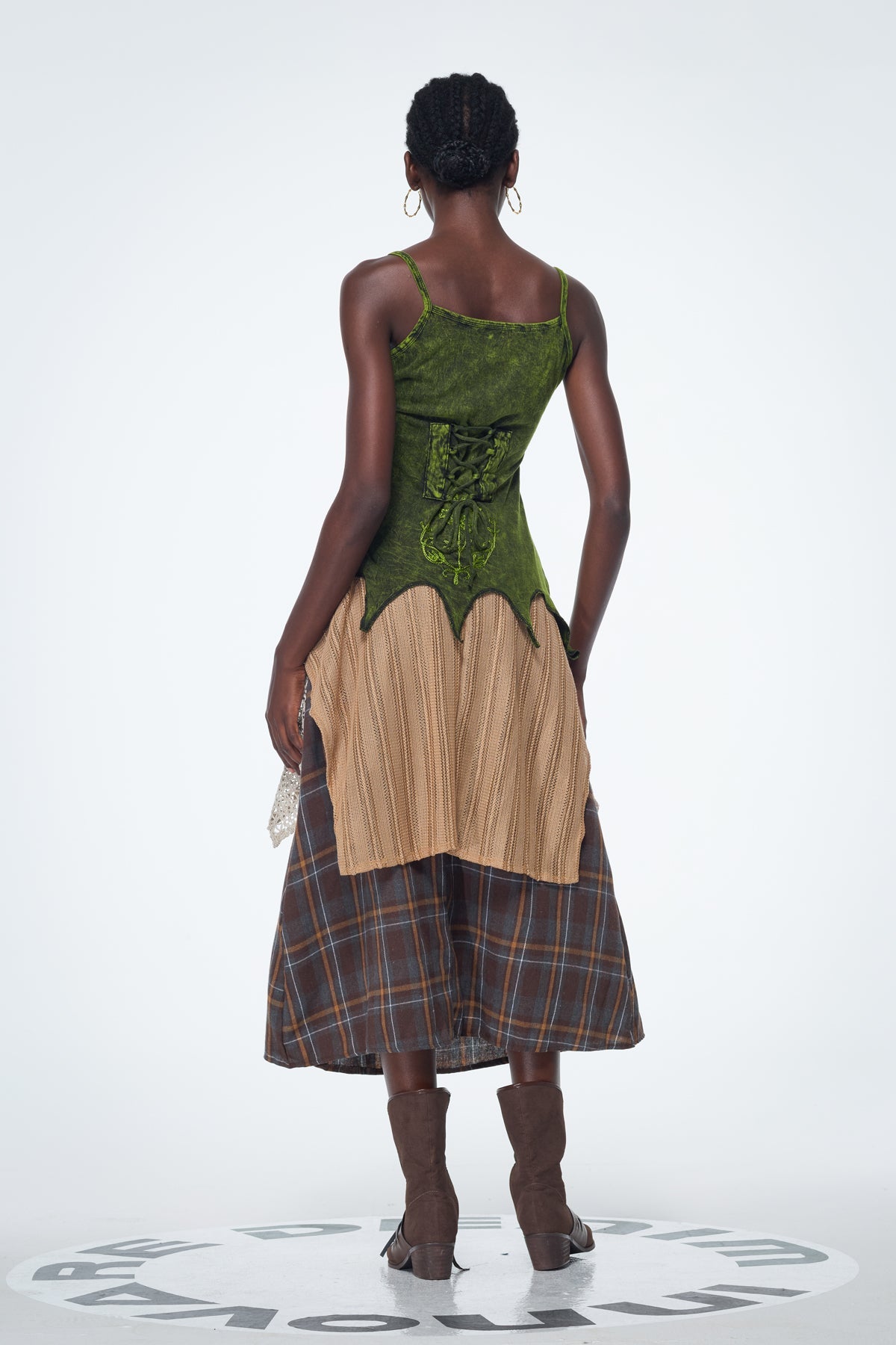 Baihu Tie Dye Embroidered Top