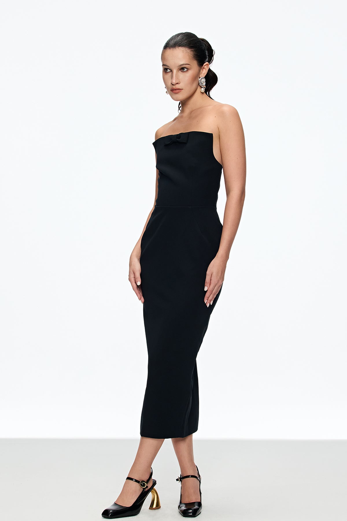 Bastien Strapless Maxi Dress In Black