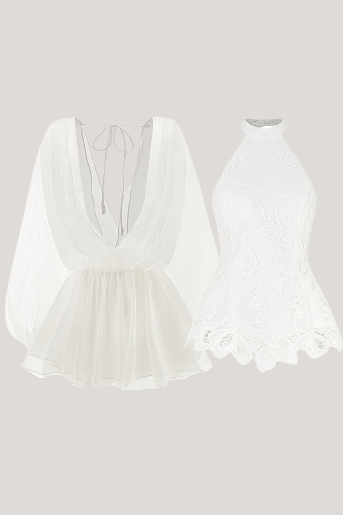 Cerys Embroidered Cowl Neck Mini Dress
