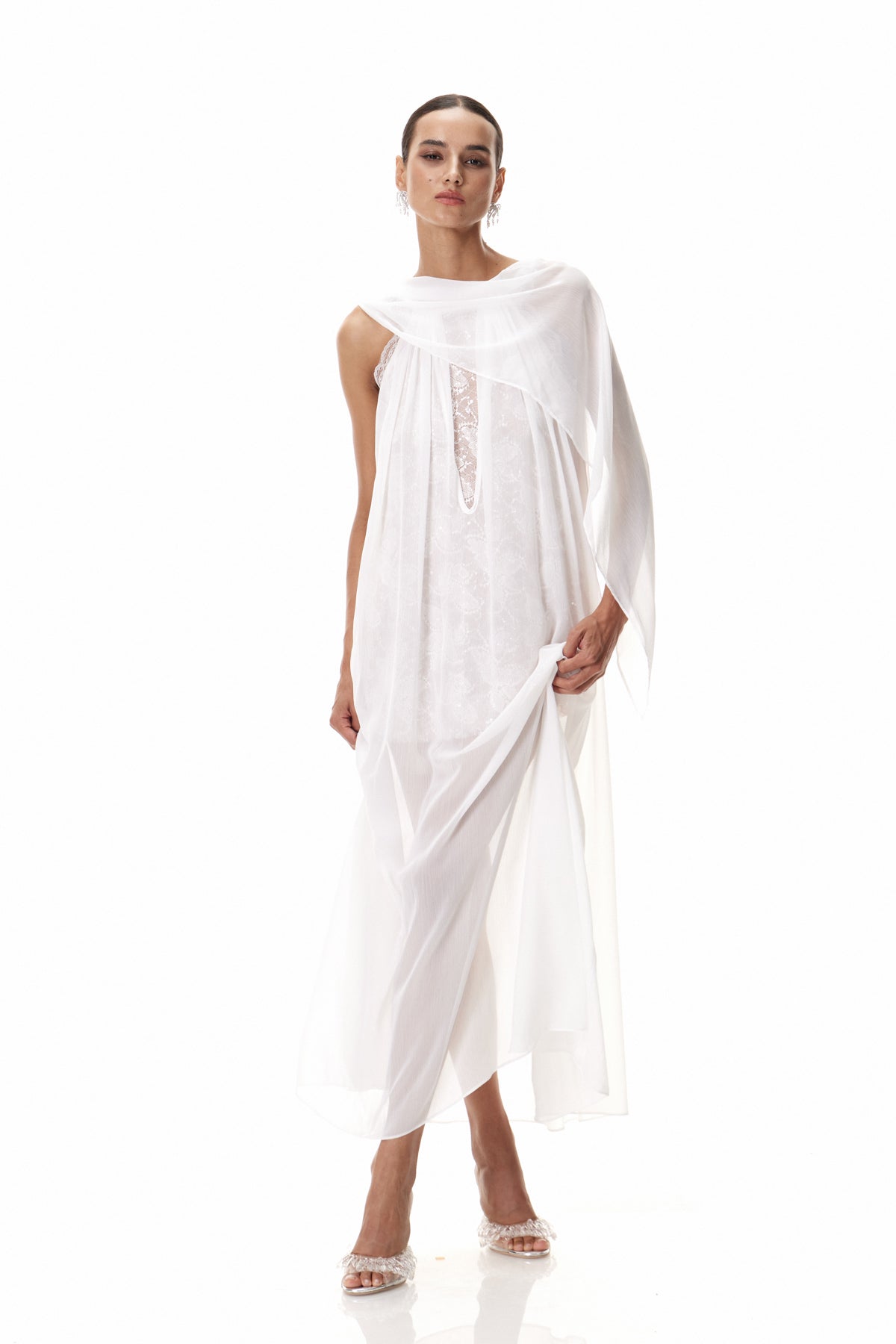 Claudie Shawl Sequin Maxi Dress