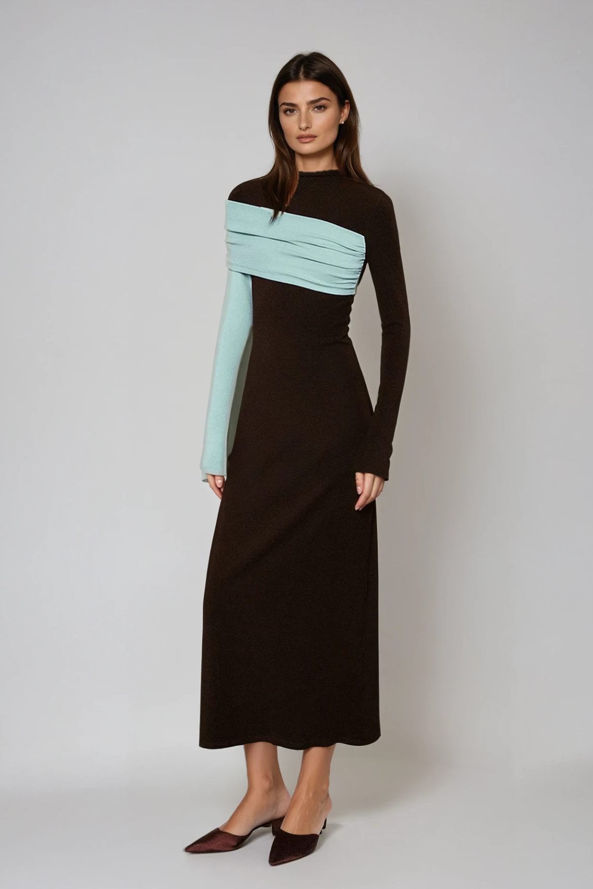 Dane Bodycon Asymmetric Maxi Dress
