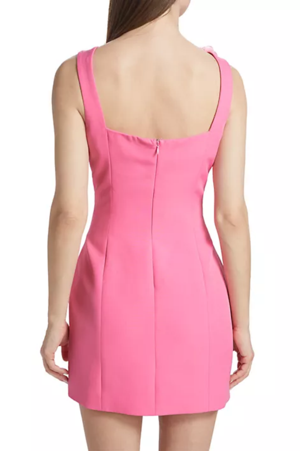 Dilanne Floral Appliqué Mini Dress - Pink