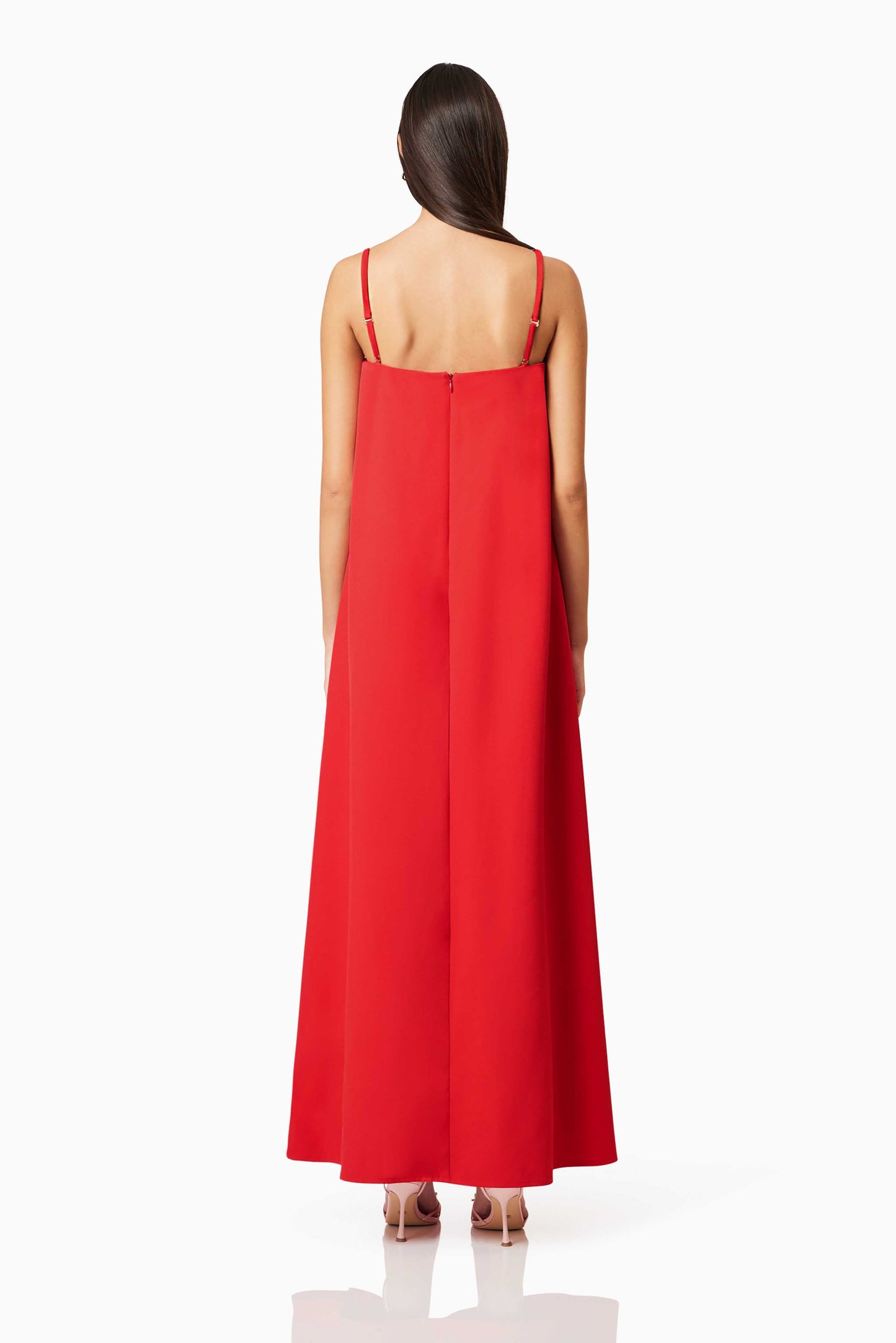 aaliyah Buttercup Embroidered Maxi Dress In Red