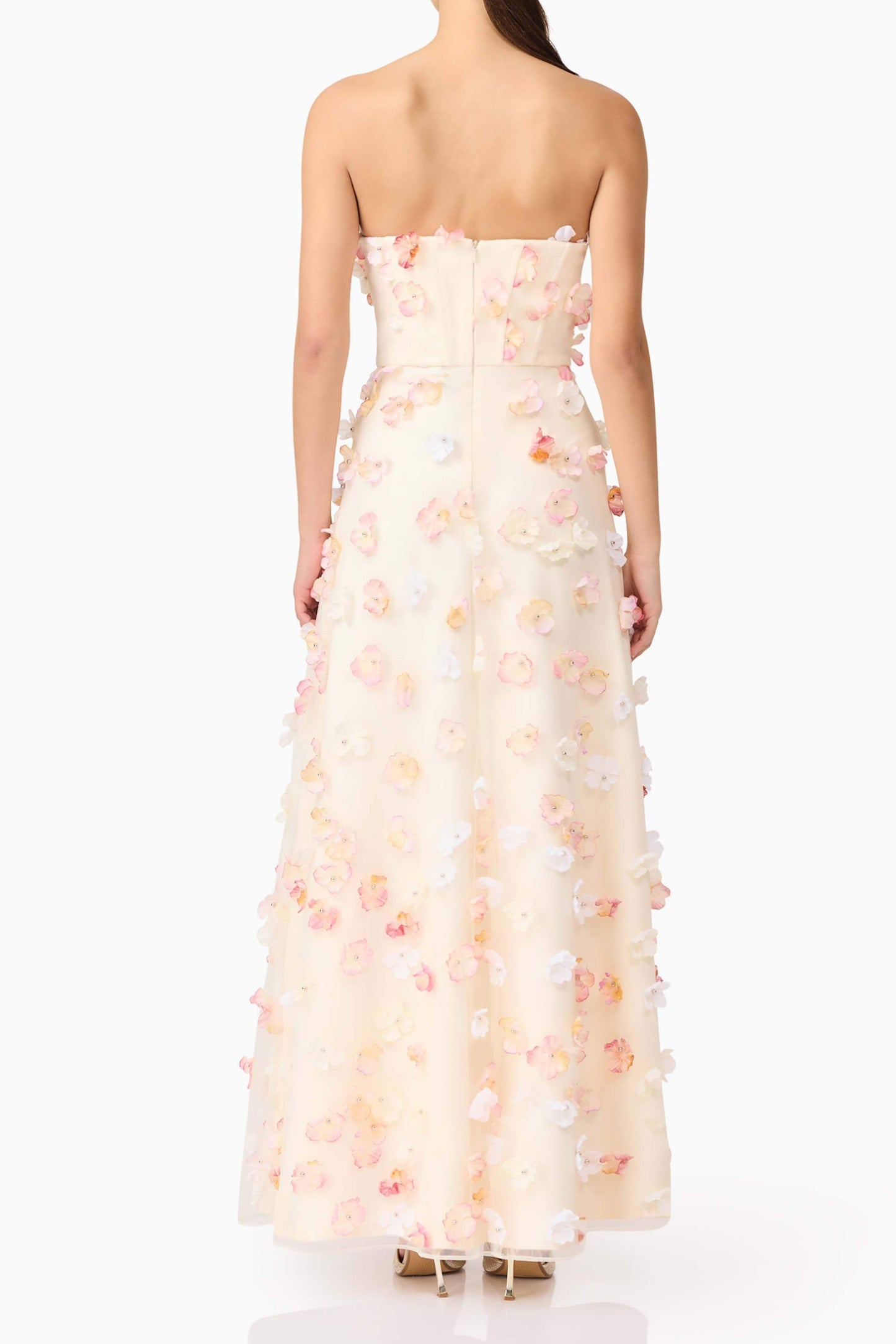 Livia Strapless Maxi Dress in Yellow