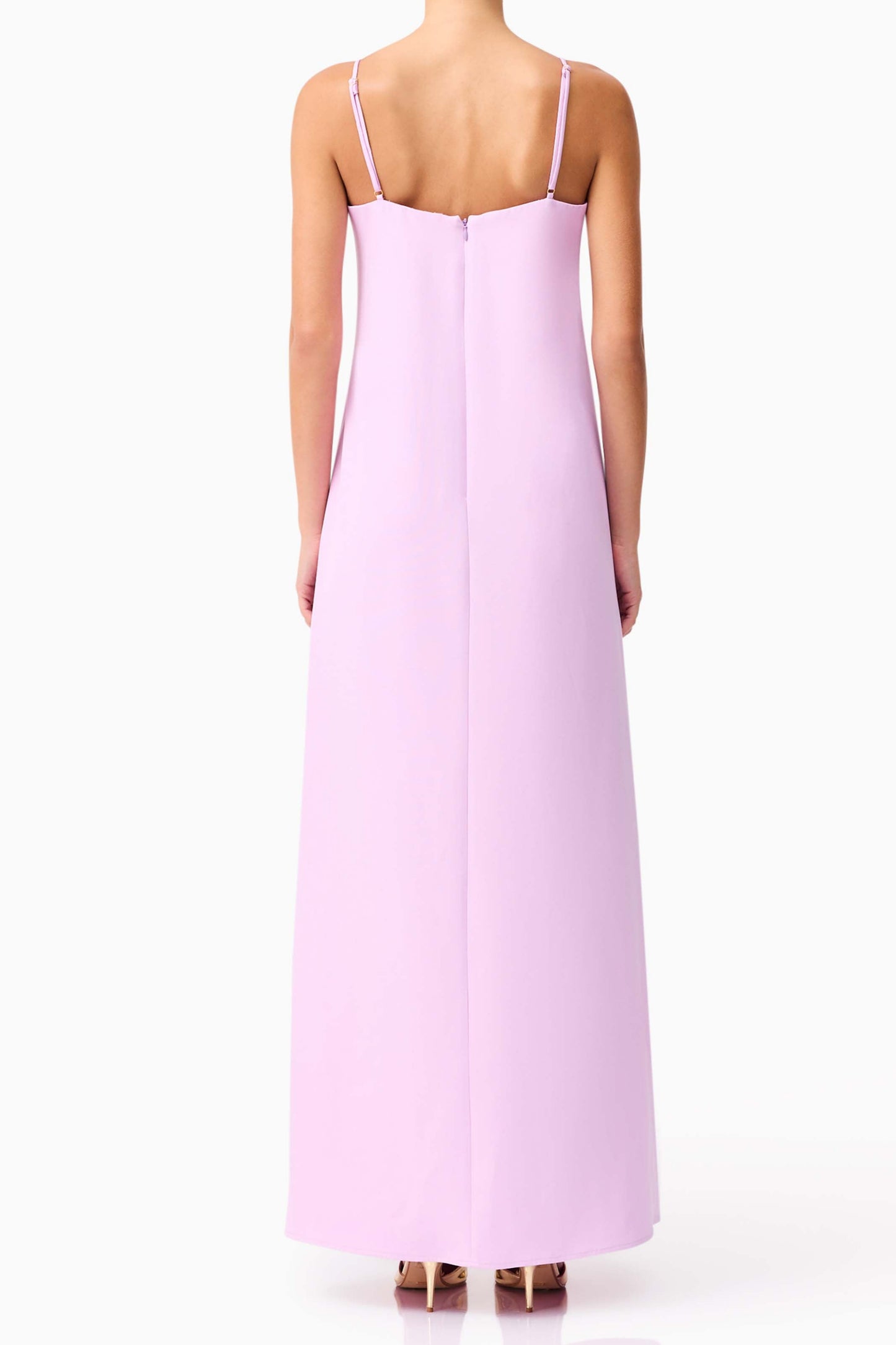 aaliyah Buttercup Embroidered Maxi Dress in Purple