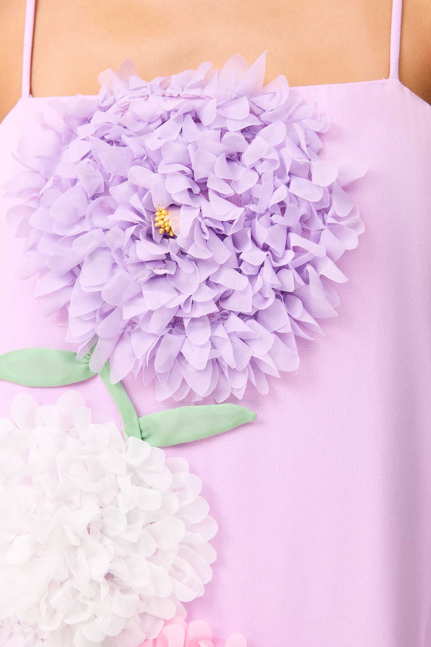 aaliyah Buttercup Embroidered Maxi Dress in Purple