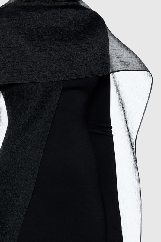 Iraseza Overlay Shawl Maxi Dress - Black