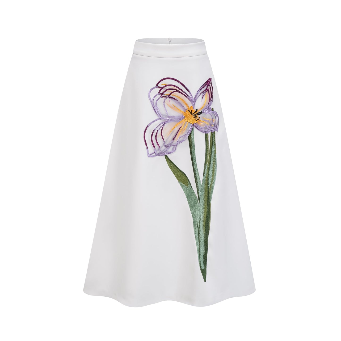 beatrice White Floral Embroidered midi dress Matching Set