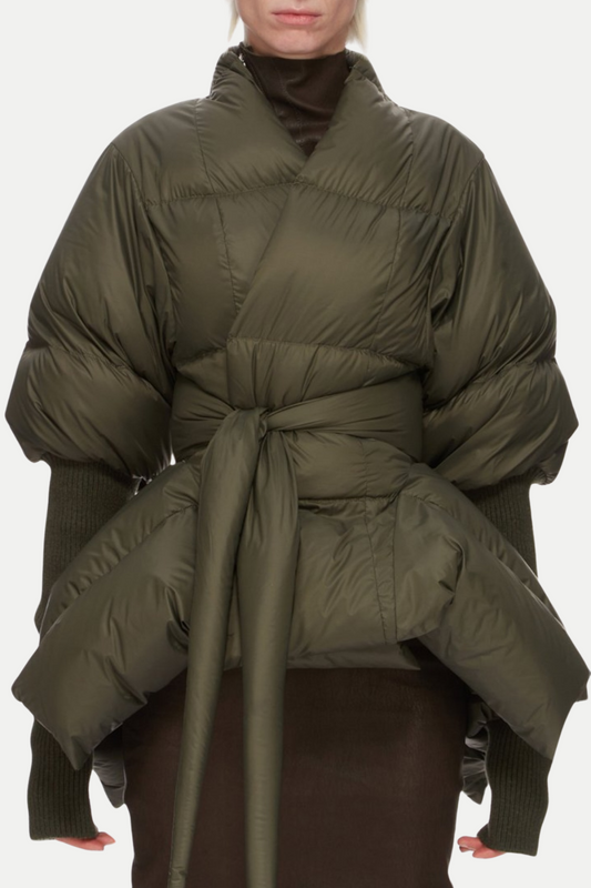 Juno Belted Batwing Jacket - Green