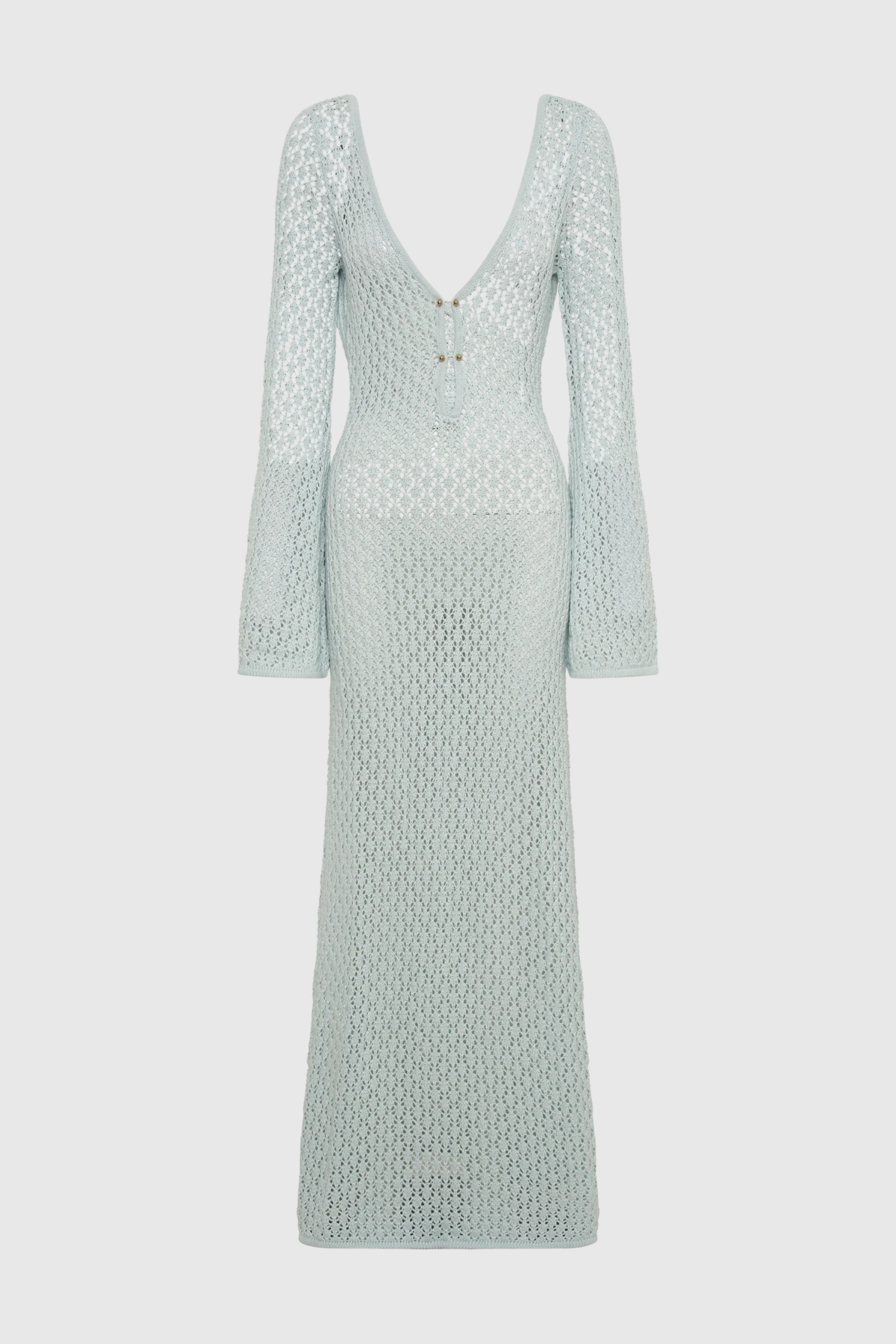 Lana Knit Cutout Plunge Maxi Dress In Blue