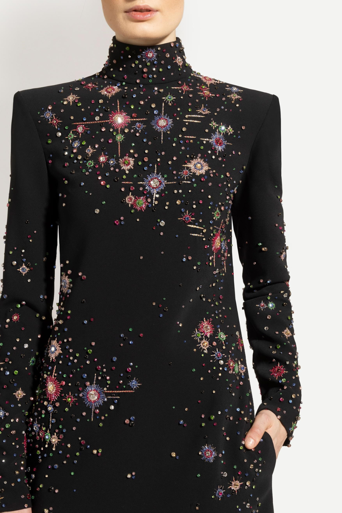 Roanya Star Crystal Embellished Mini Dress