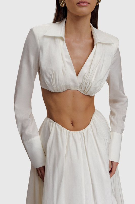 Rylea Gathered Cropped Top & Maxi Skirt Set
