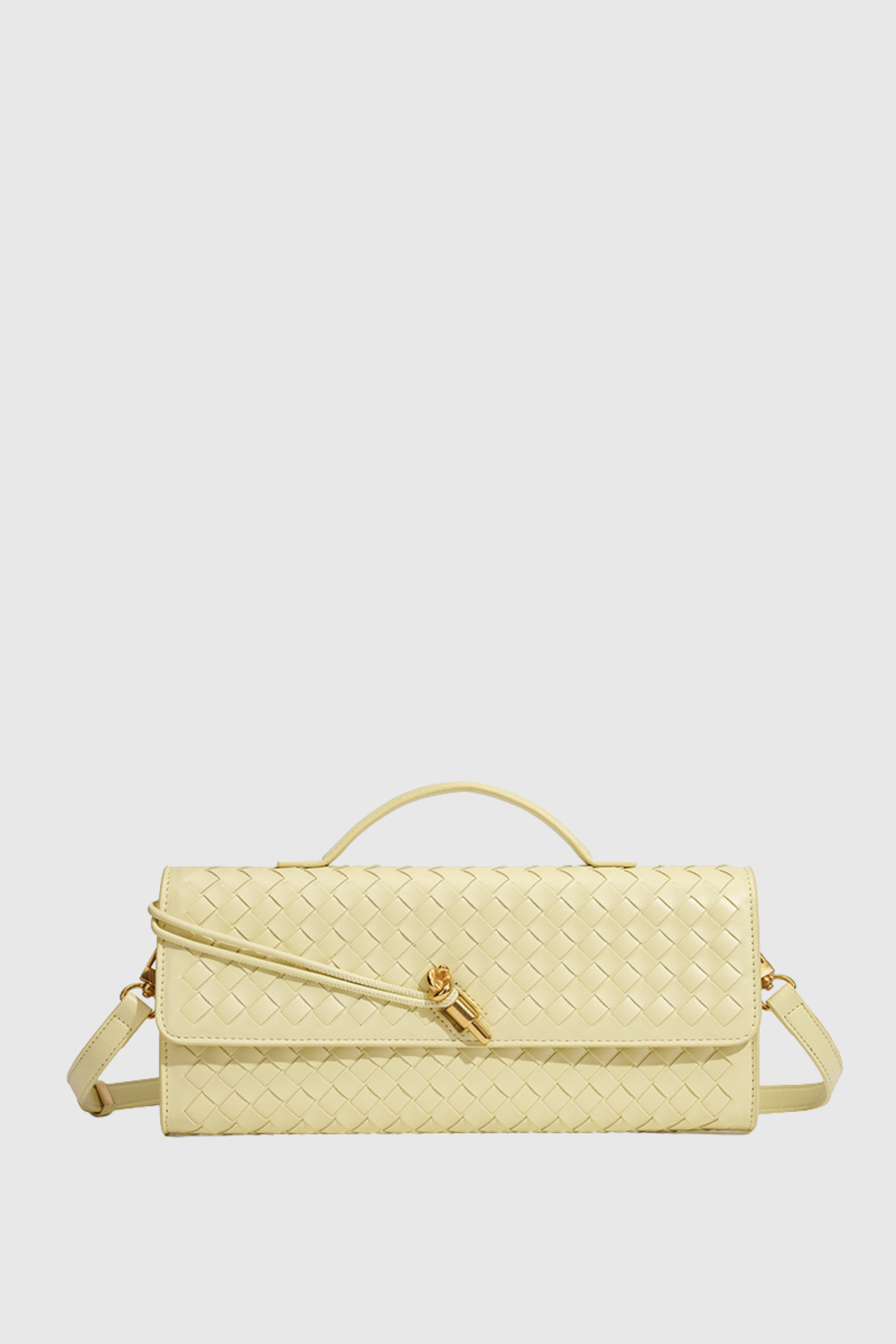 Samiya Woven Clutch Bag - Yellow