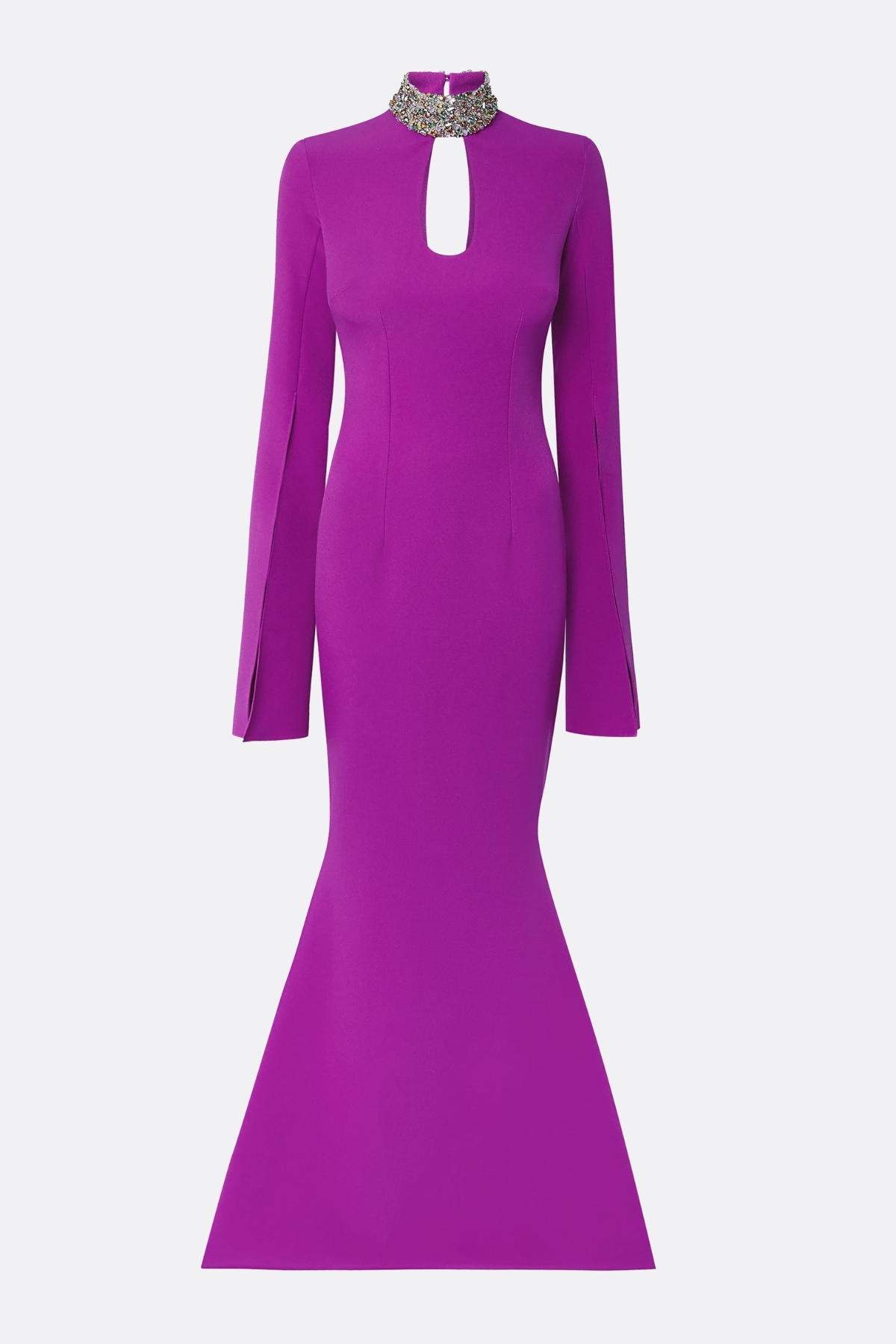Tuliay Diamante Embellished Cutout Maxi Dress - Purple