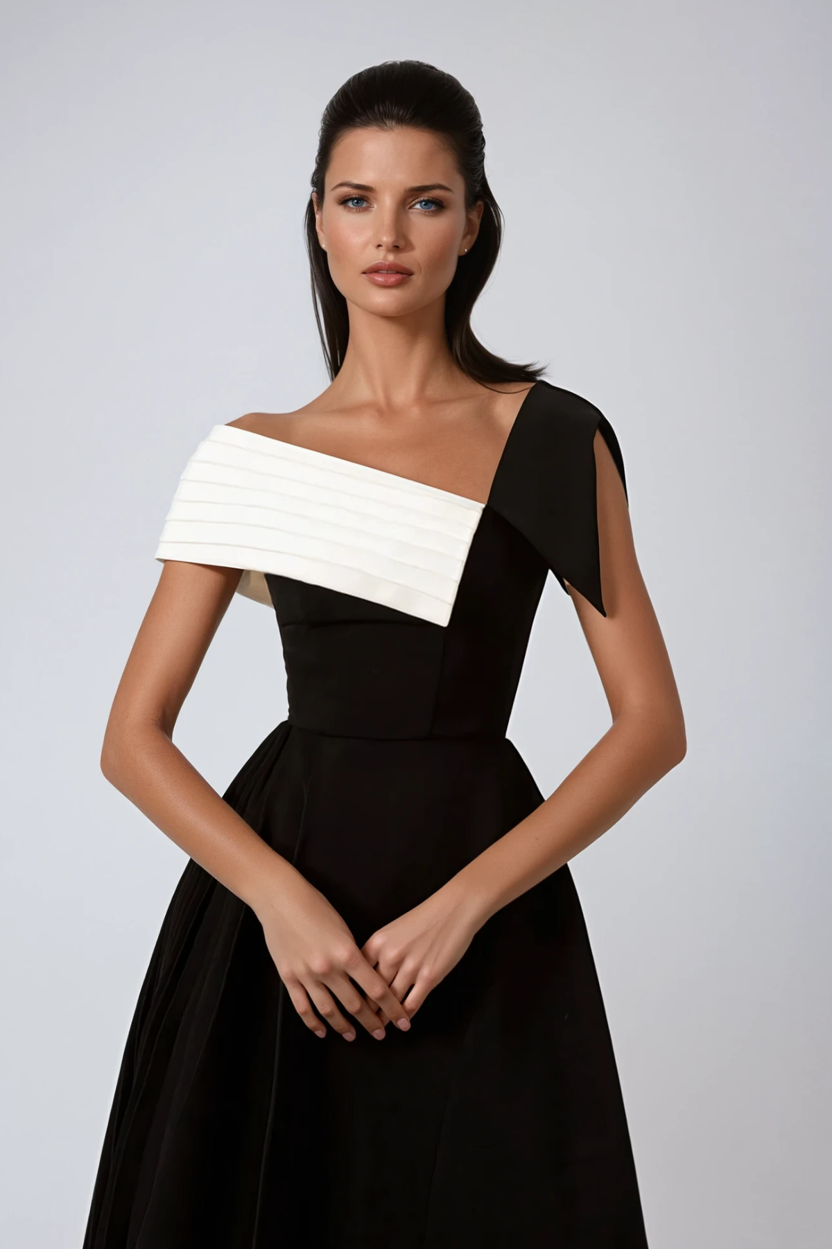 Ya Asymmetric Lapel Maxi Dress