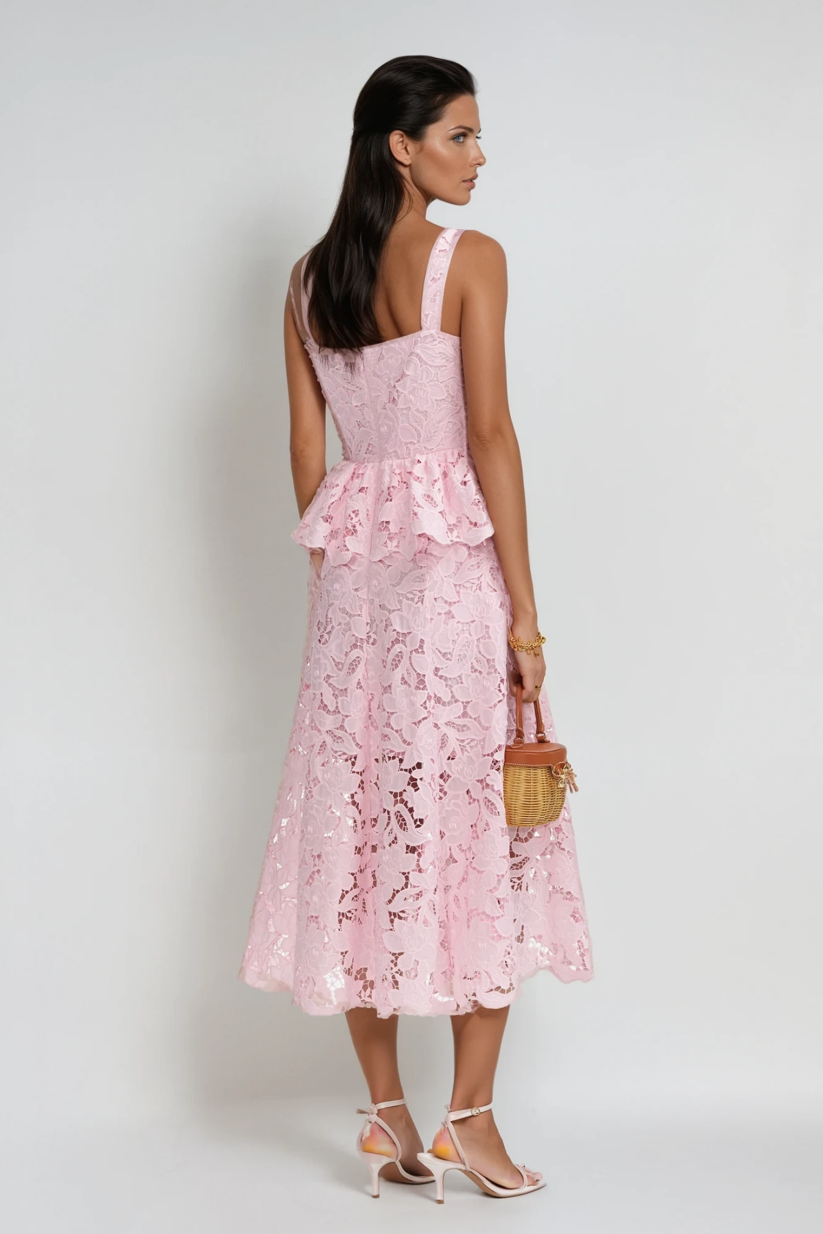 Yaeko Spaghetti Lace Maxi Dress
