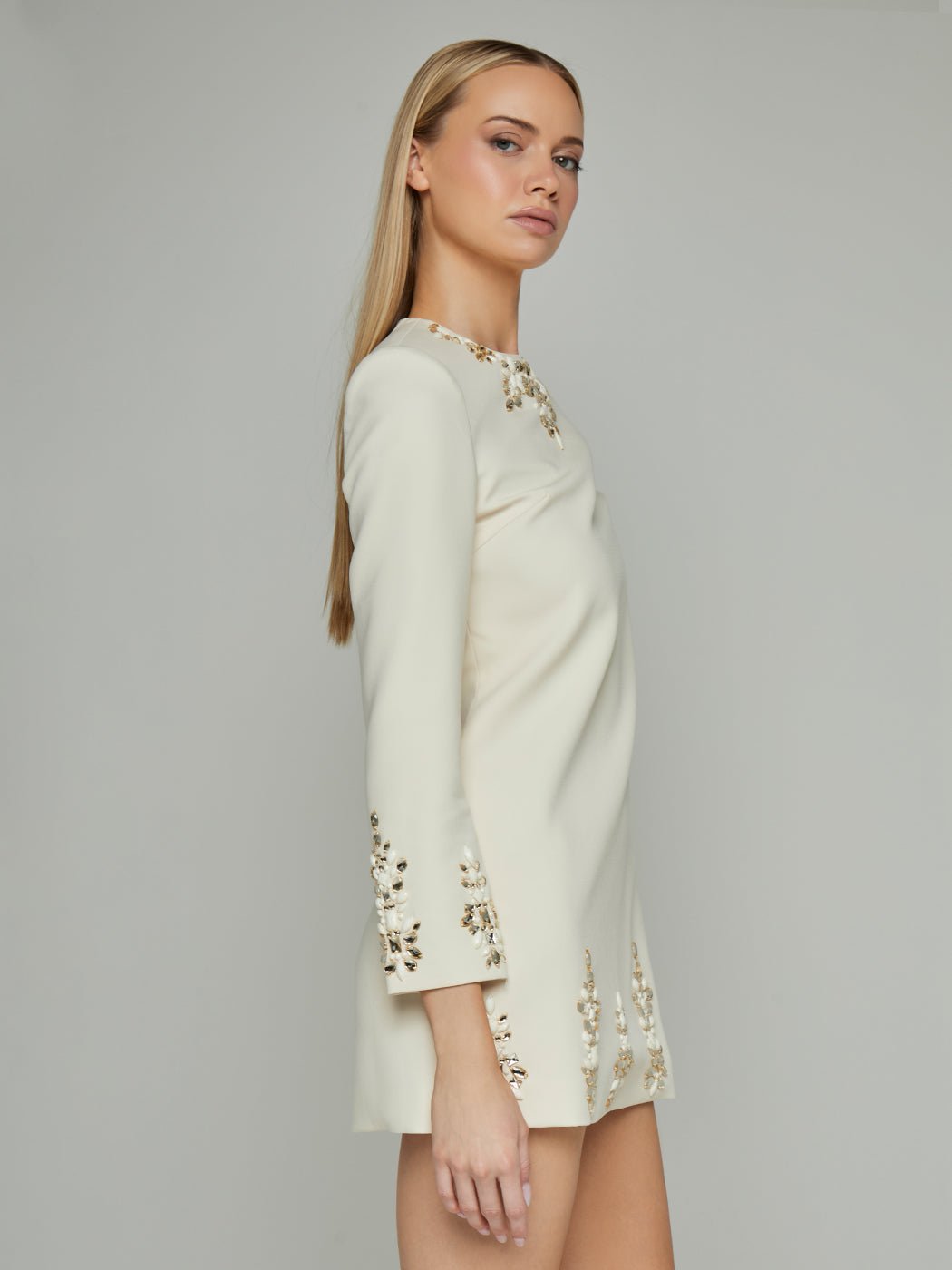 Angelique Beaded Straight Mini Dress