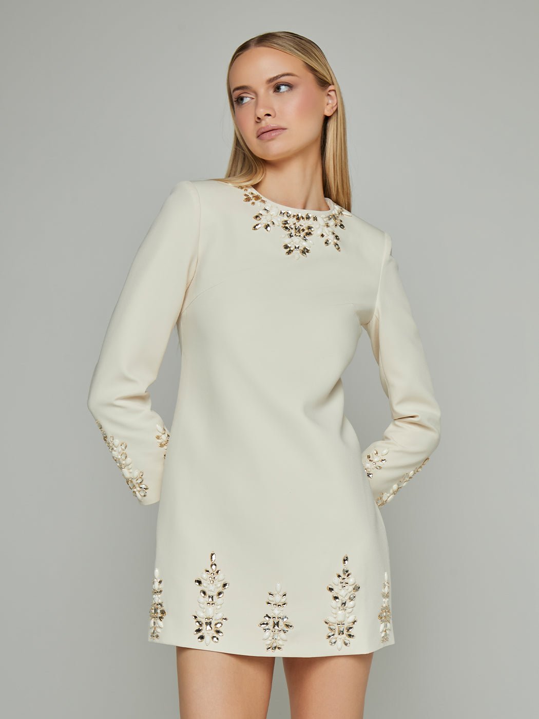 Angelique Beaded Straight Mini Dress