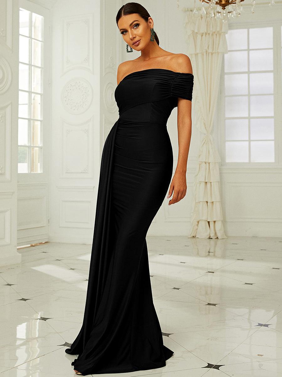 Draping Emerald Green Dress