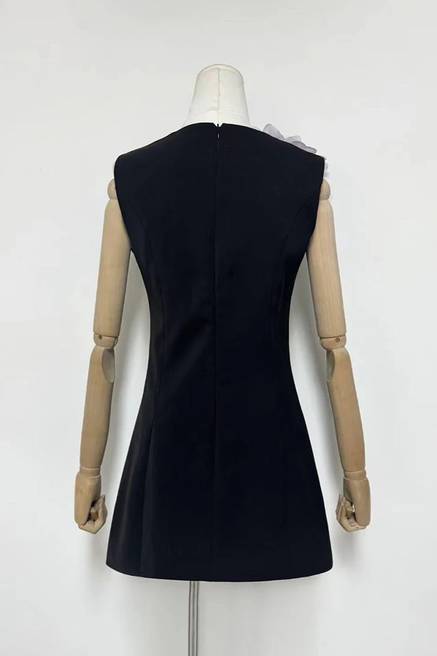 Jasmine Sleeveless Flower Mini Dress