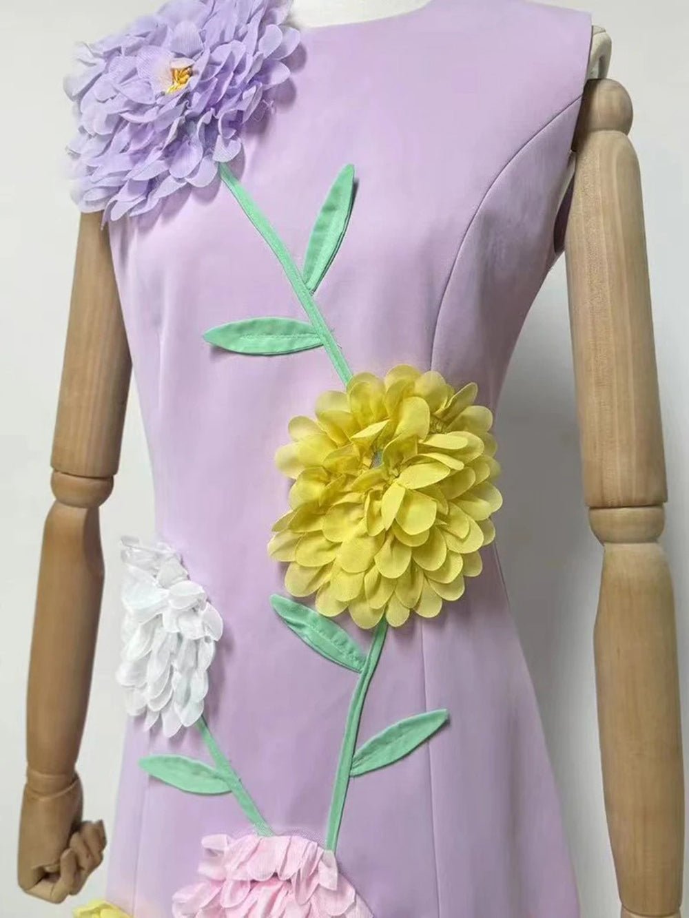 Jasmine Sleeveless Flower Mini Dress