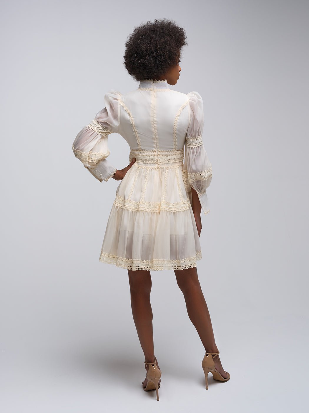 Milla Layered Mesh Sleeve Mini Dress