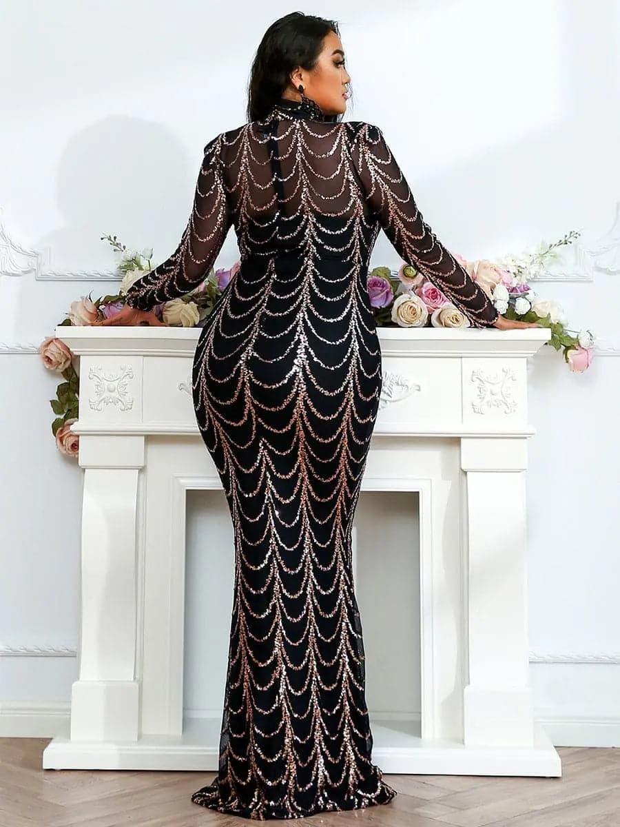 See-through Ripple Cocktail Dress