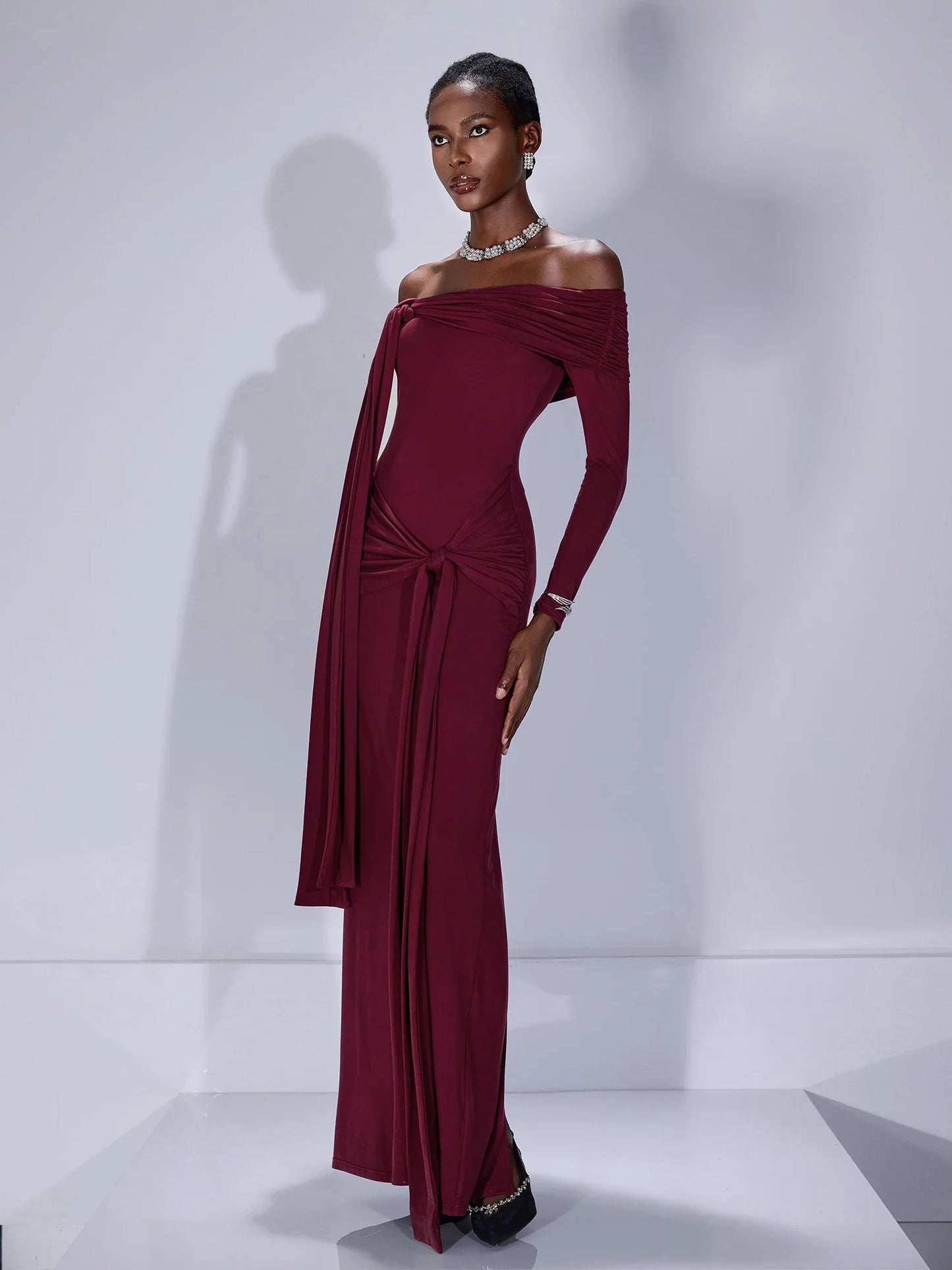 Strapless Bodycon Bandage Maxi Dress
