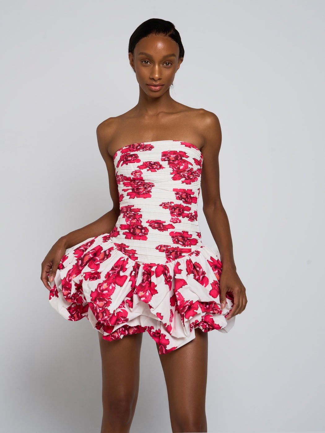 Valery Strapless Floral Mini Dress
