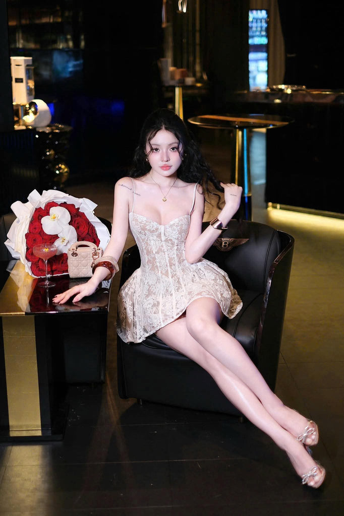 Alessia Lace Mini Dress - Stylish beautiful dress for special occasions | Buy Online