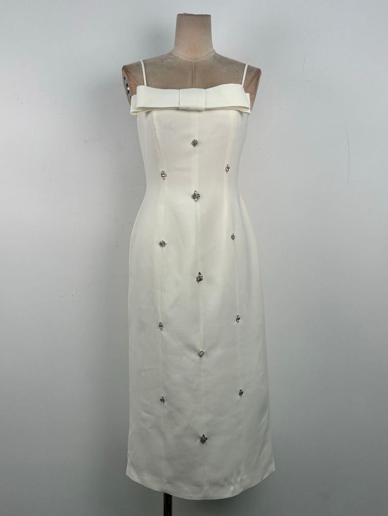 Shop  beautiful dress - Perfect for special occasions | Sheath Straight Across Neck Taffeta Midi Dress