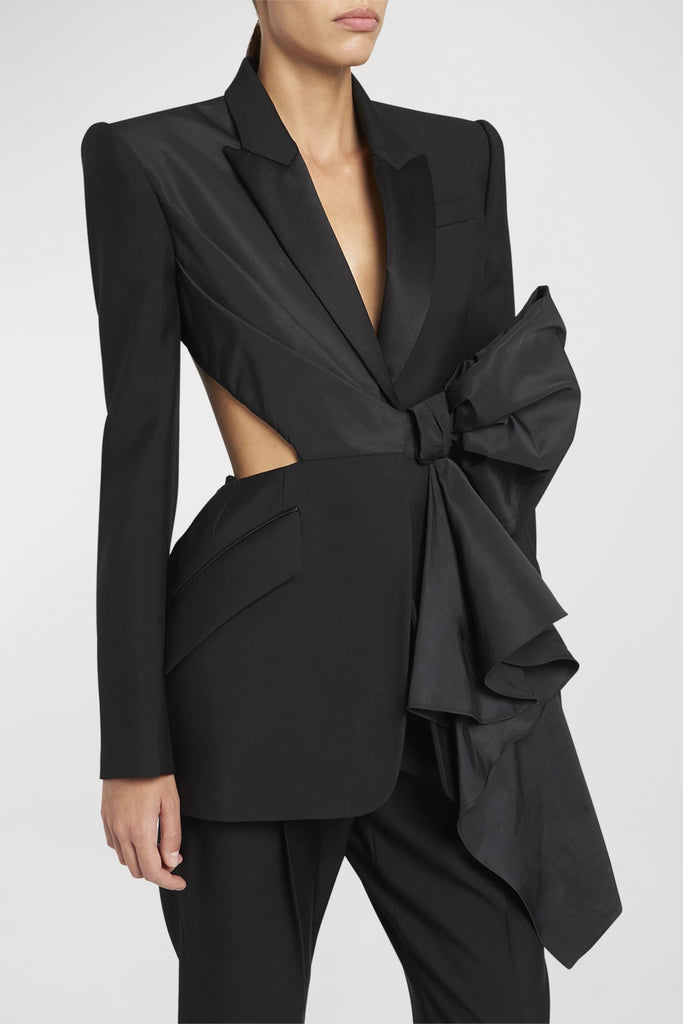 Stylish beautiful dress | Layla Cut-out Bow-embellished Blazer - Ideal for special occasions