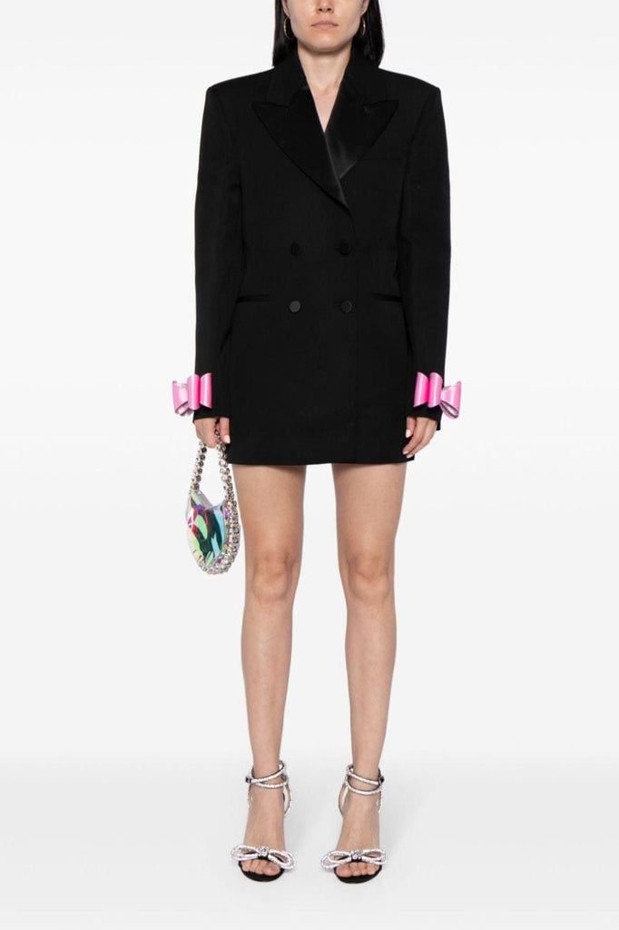 Shop  black dress - Perfect for special occasions | Pipa Crystal Bow-detail Blazer Dress - Black