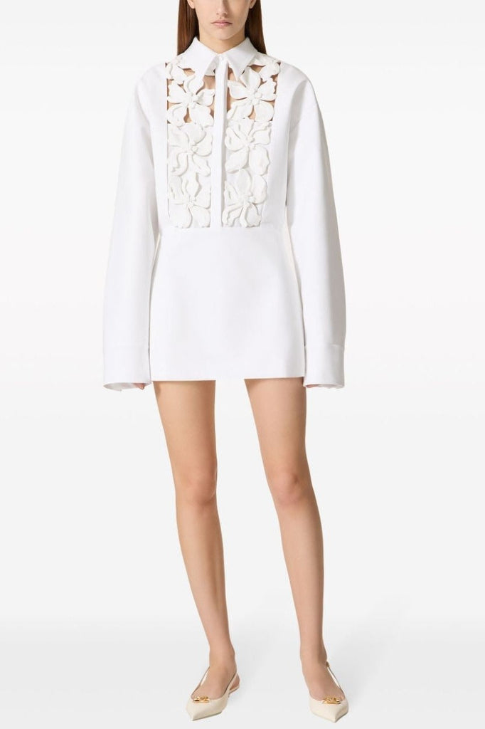 Stylish beautiful dress | Juliete Floral Cutout Long Sleeves Shirtdress - Ideal for special occasions