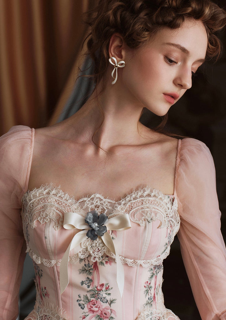 Stylish beautiful dress | Annalise Long Sleeve Corset Dress - Ideal for special occasions