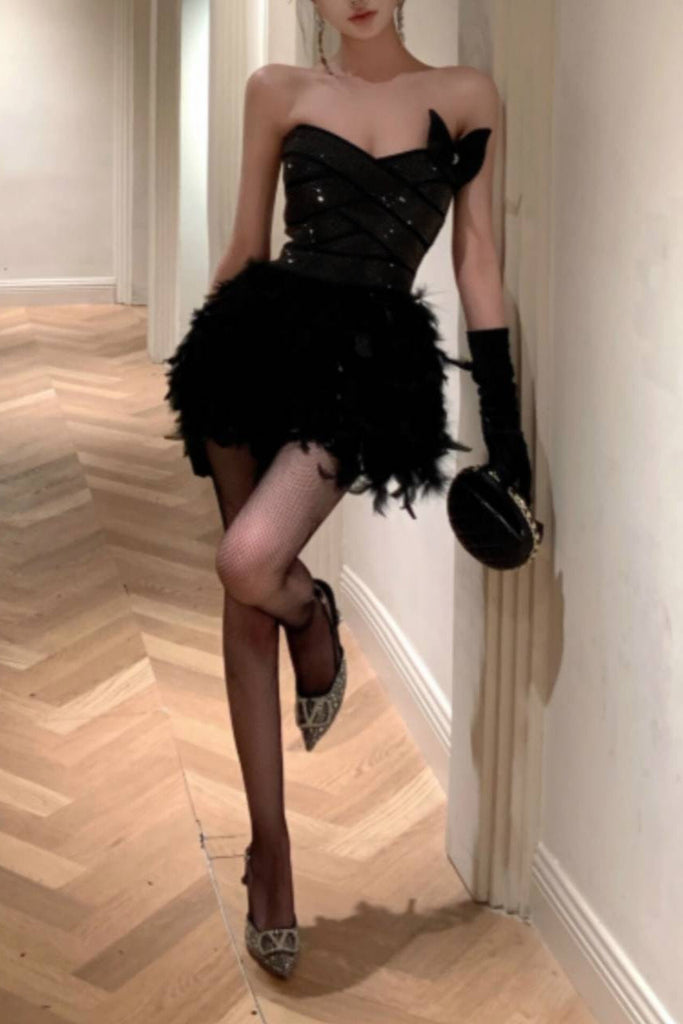 Shop  beautiful dress - Perfect for special occasions | Alisa Feather Mini Dress