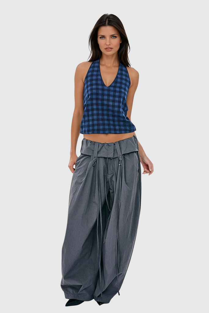 Wenda Deconstruct Wide Leg Pants - Stylish beautiful dress for special occasions | Buy Online