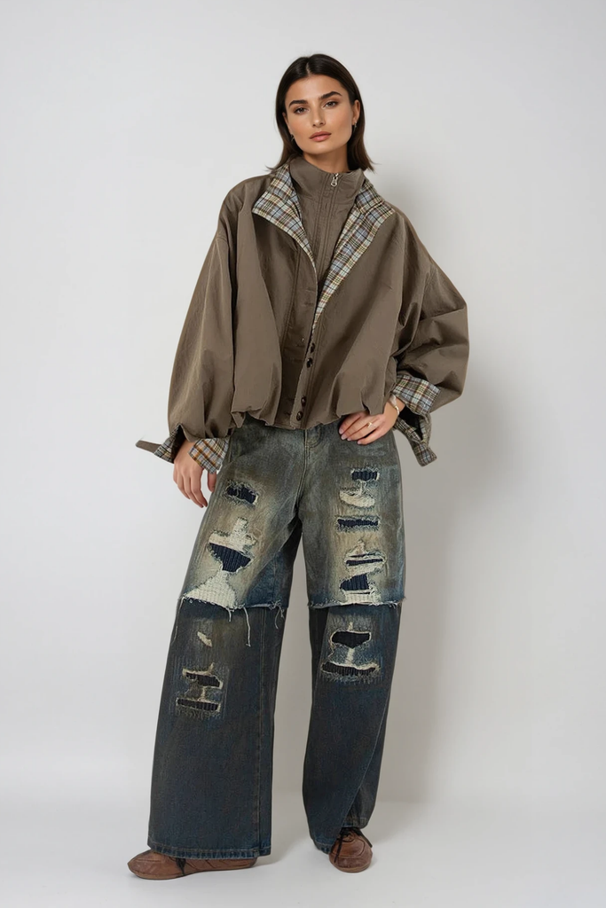 Stylish beautiful dress | Dathan Deconstruct Grid Jacket - Ideal for special occasions