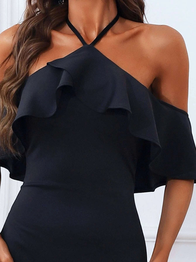 Shop  black dress - Perfect for special occasions | Tie Backless Mermaid Black Maxi Prom Dress