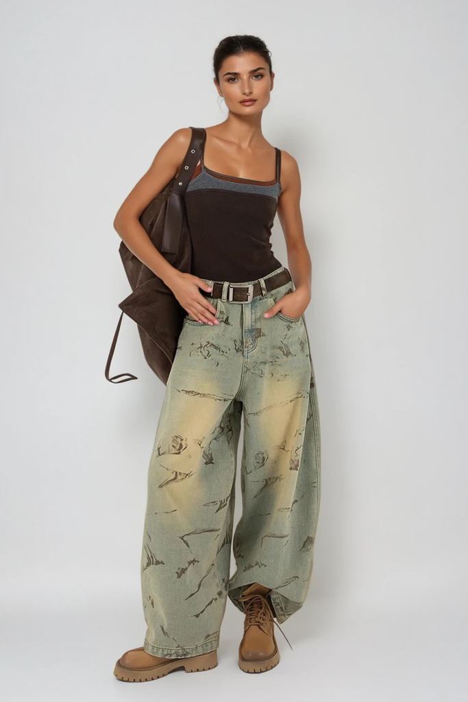 Shop  beautiful dress - Perfect for special occasions | Dat Print Baggy Jeans