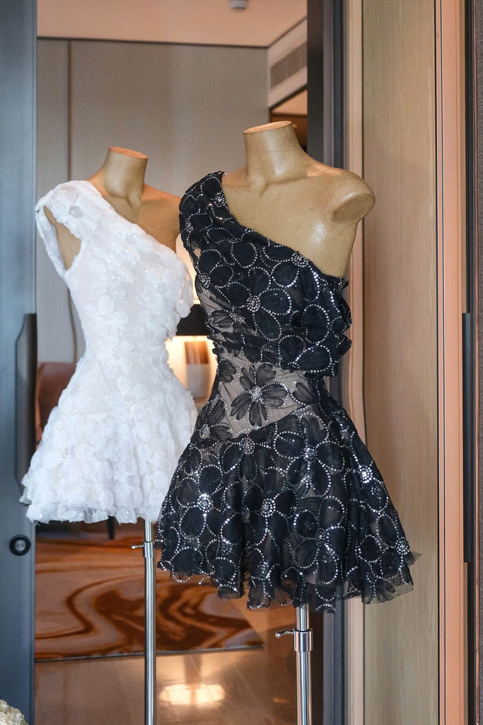 Stylish beautiful dress | Nicola Asymmetry Mini Dress - Ideal for special occasions