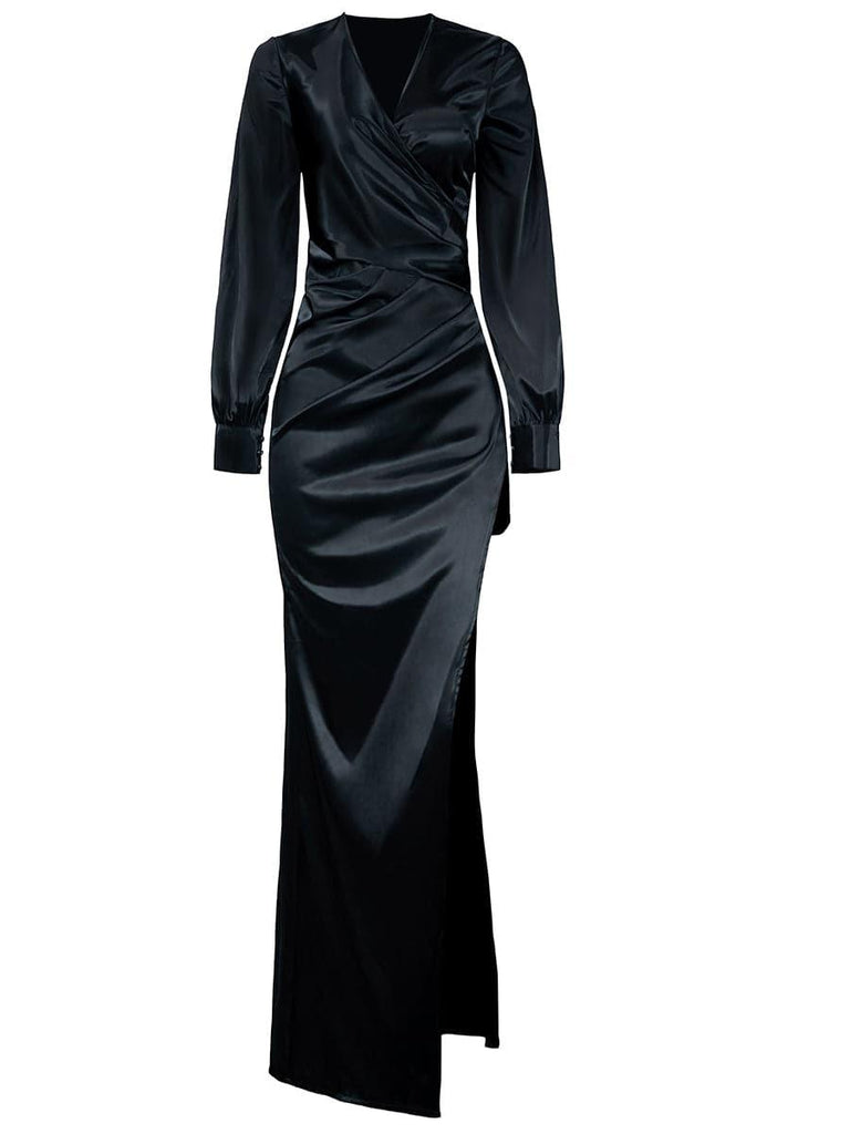 Shop  beautiful dress - Perfect for special occasions | Surplice Neck Split Satin Prom Dress