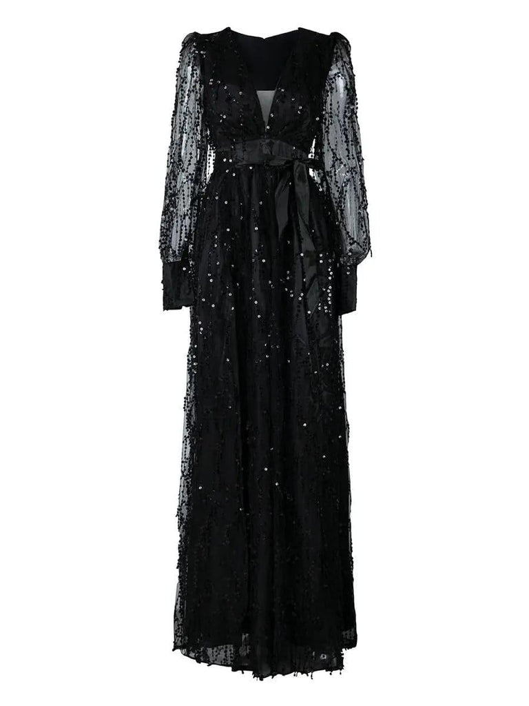 Sequin Fringed Bowknot Prom Dress - Stylish beautiful dress for special occasions | Buy Online