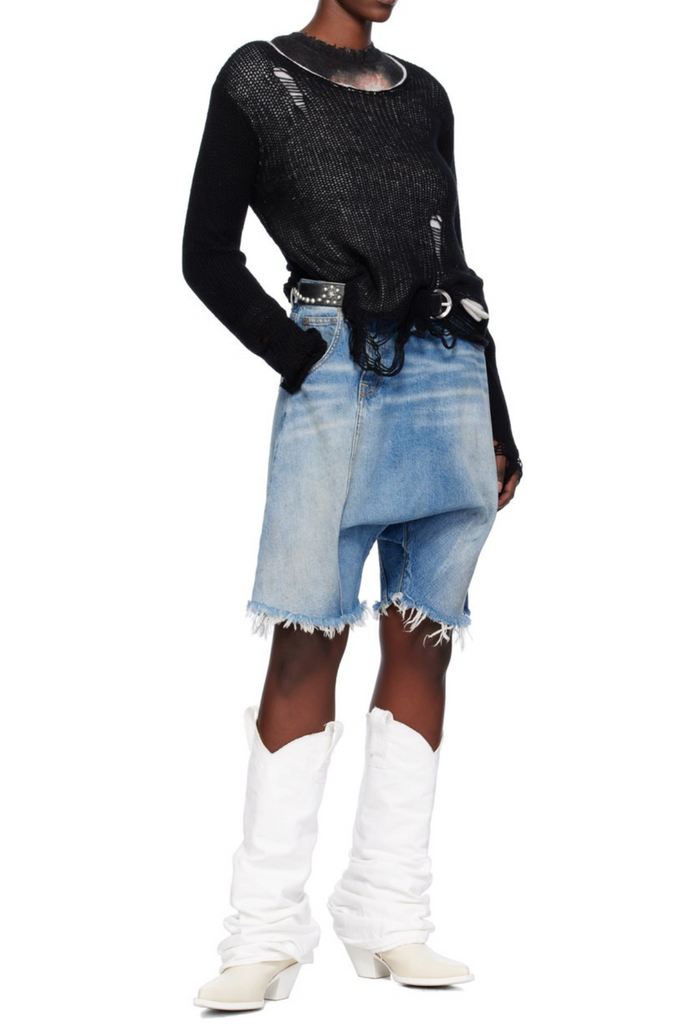 Shop  blue dress - Perfect for special occasions | Natelie  Blue Twister Denim Shorts