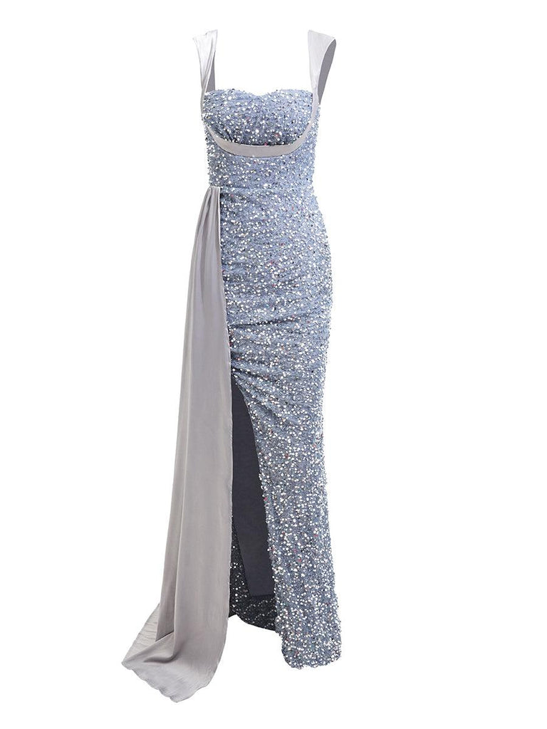 Shop  beautiful dress - Perfect for special occasions | Ribbon Corset Sequin Maxi Prom Dress